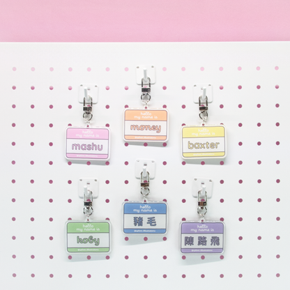 HELLO, MY NAME IS // acrylic tag