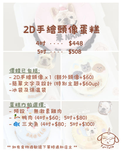 2D ILLUSTRATED CAKE // pet cake