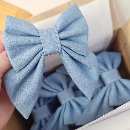 Upcycled Denim Bows