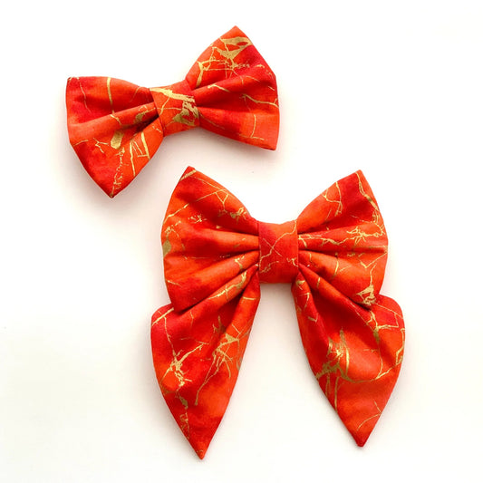 RED MARBLE // bow